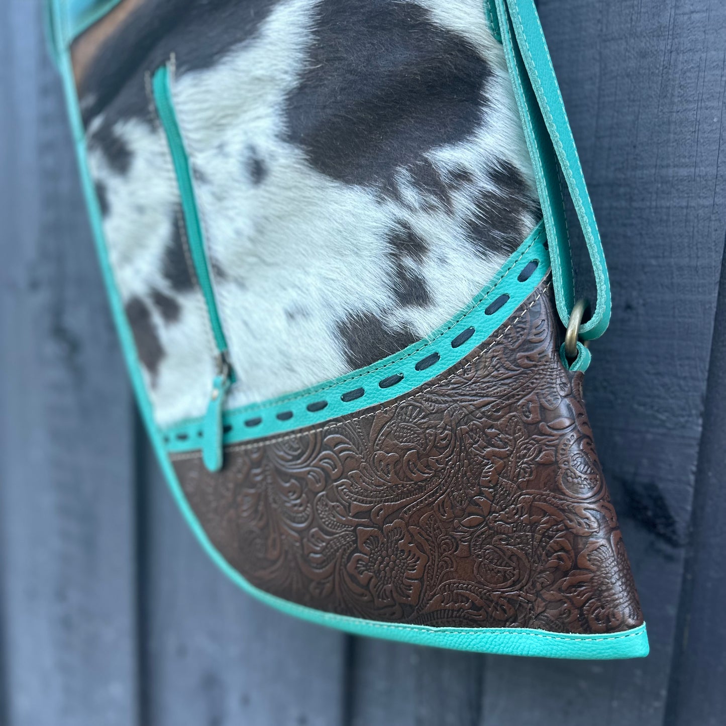 Turquoise Cowhide Rifle Bag
