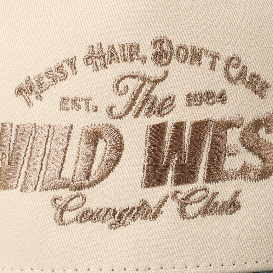 Messy Hair Wild West Cowgirl Club Hat