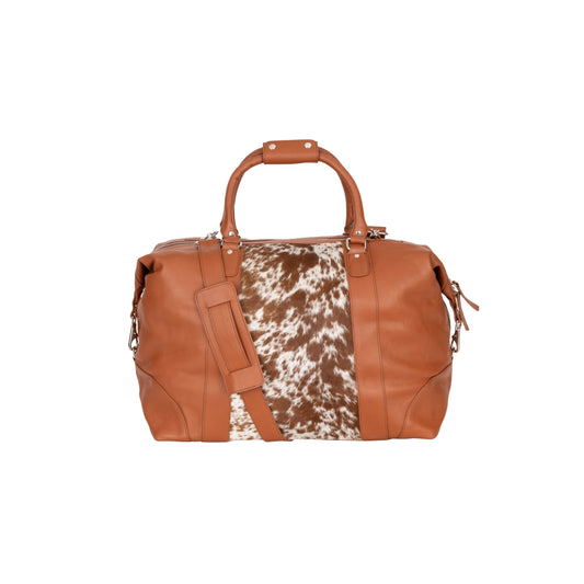 Outback Hair-On Duffle – Tan Leather & Cowhide Travel Bag