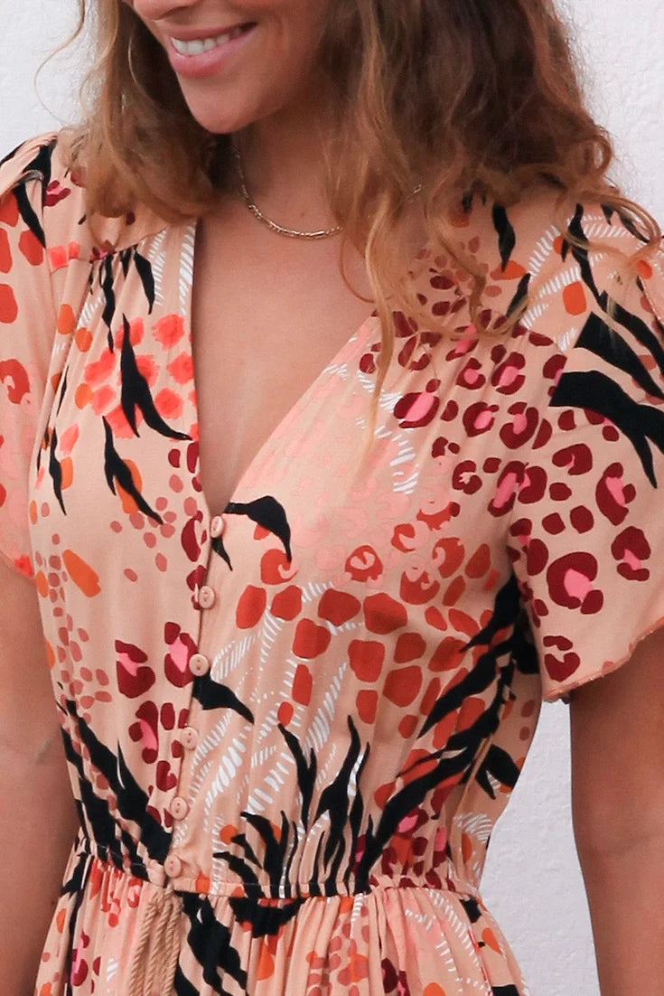 Aislinn Cap Sleeves Maxi Dress