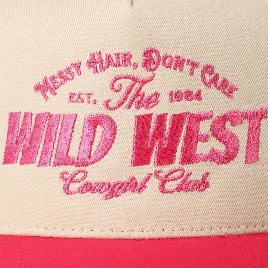 Messy Hair Wild West Cowgirl Club Hat
