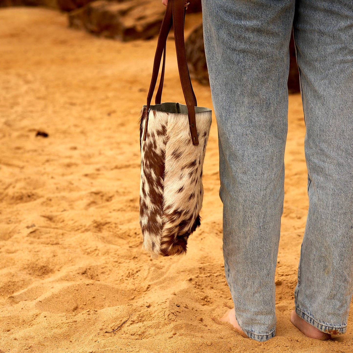 Cowhide Tote Bag