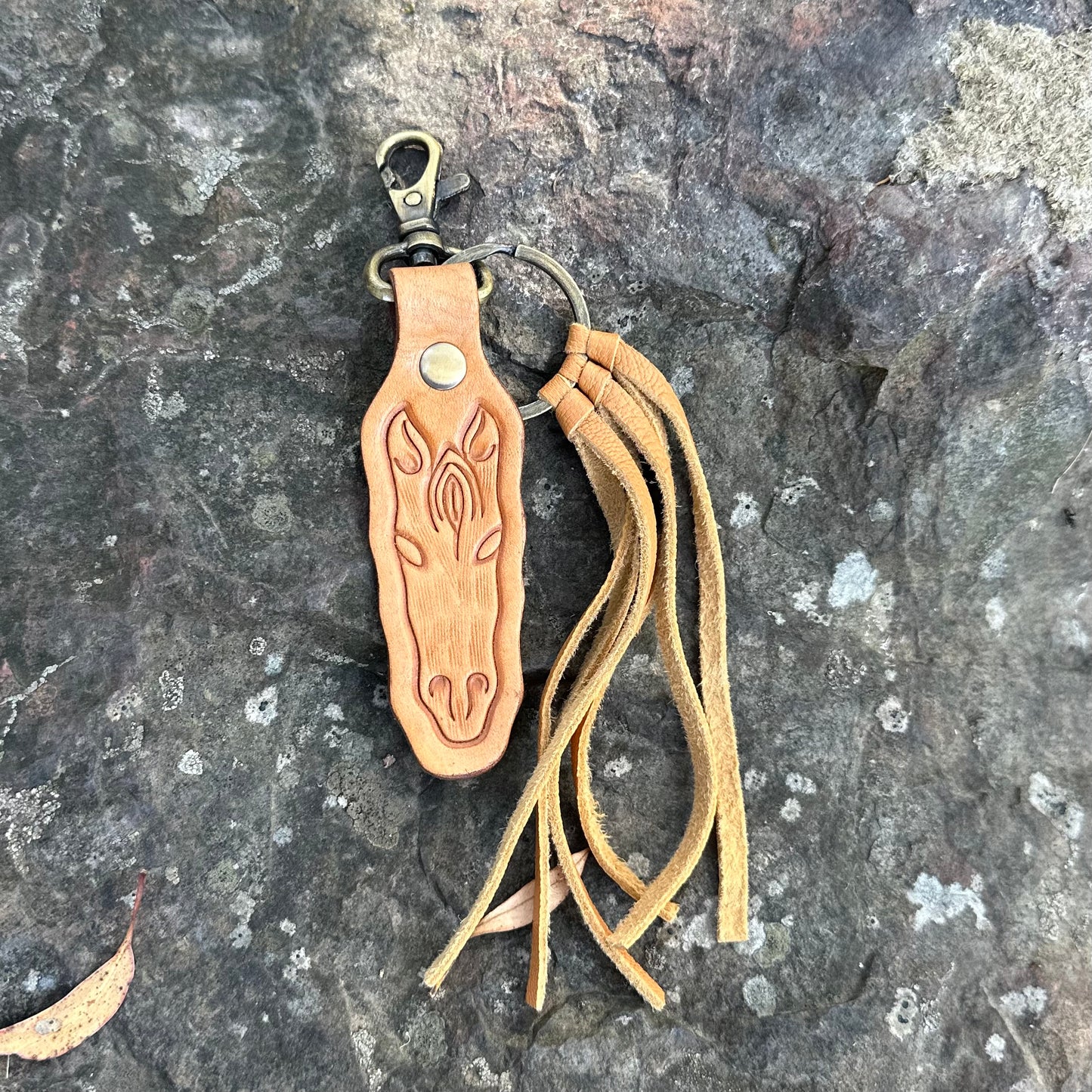 Leather Horse Keyring