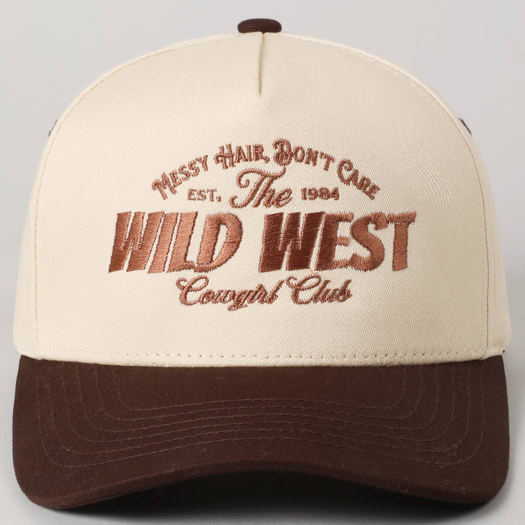 Messy Hair Wild West Cowgirl Club Hat