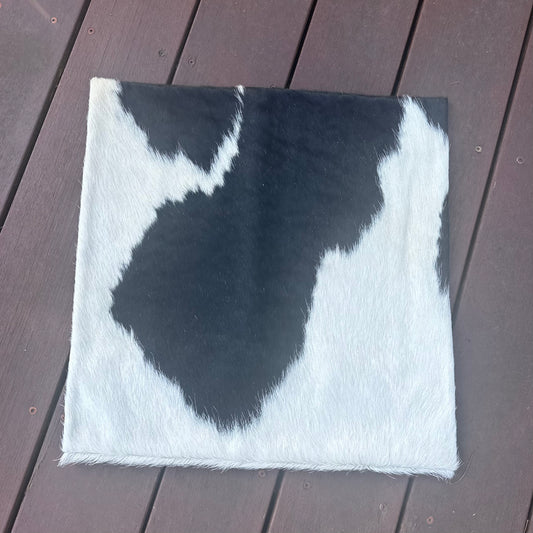 Cowhide Cushion Cover - Single Panel - Black & White