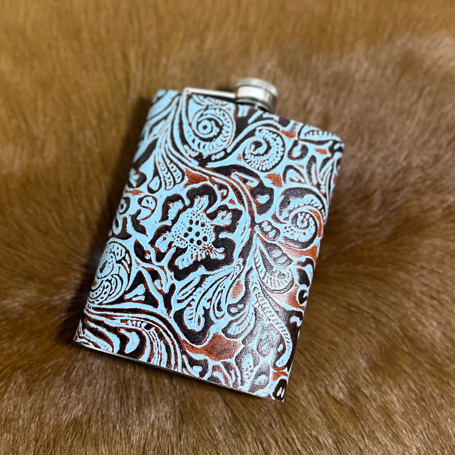 Cowhide & Leather Flask