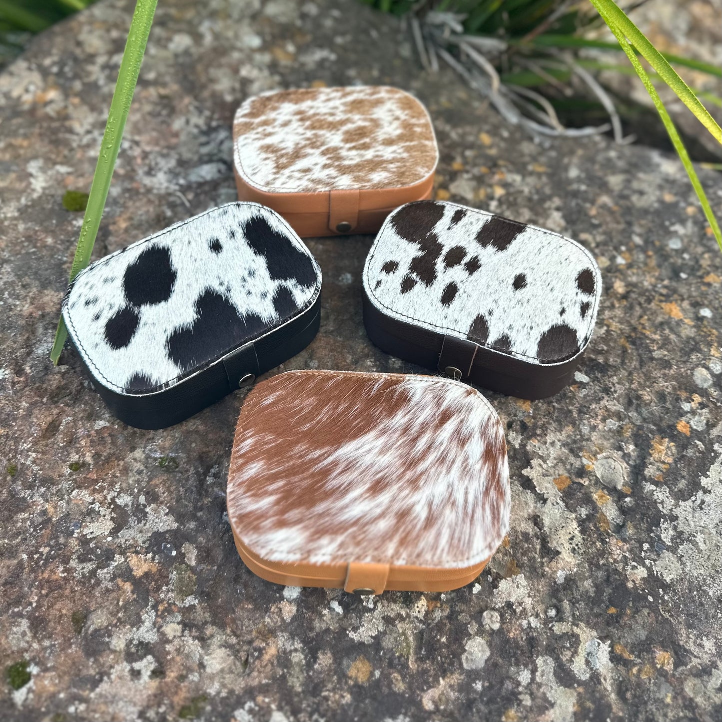 Travel Cowhide Jewellery Box