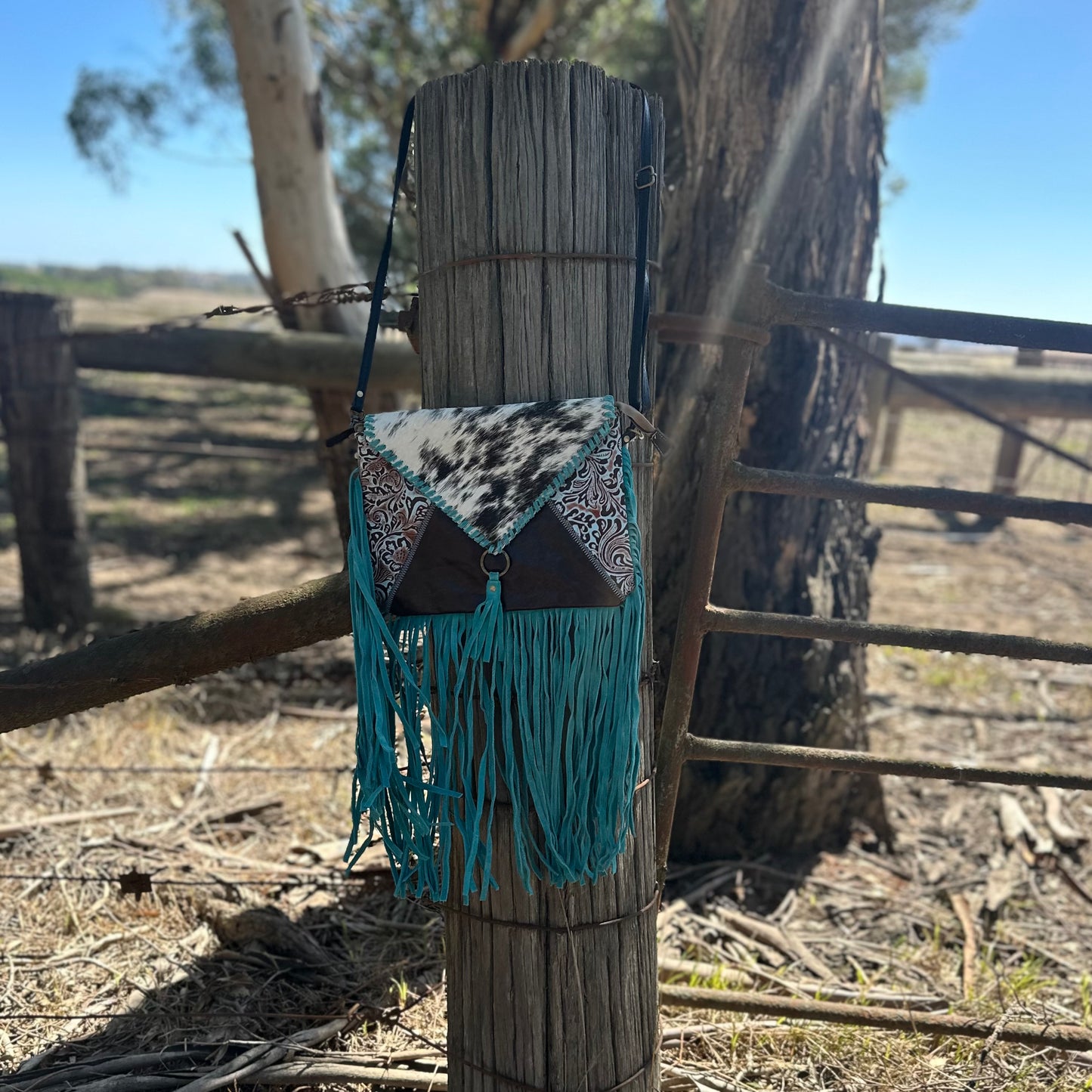 Belle Cowhide & Fringe Bag