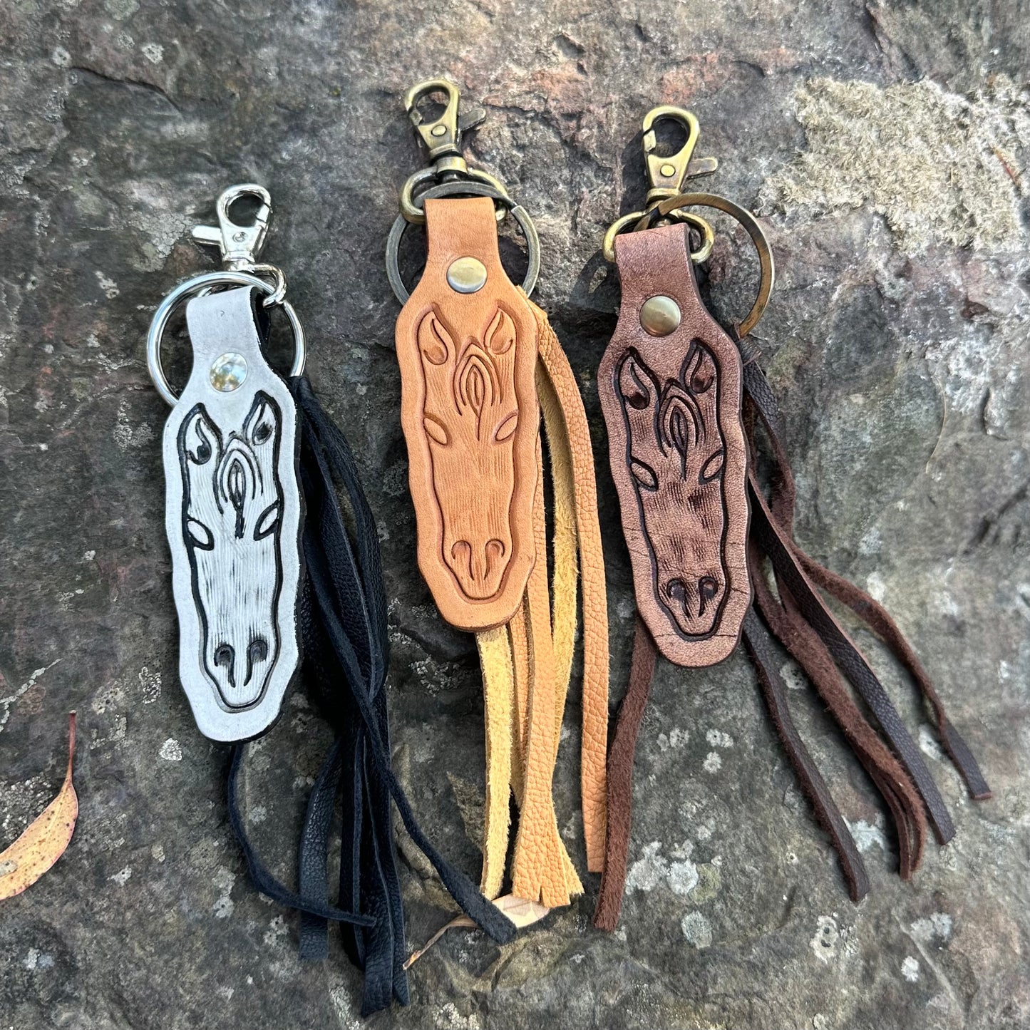 Leather Horse Keyring