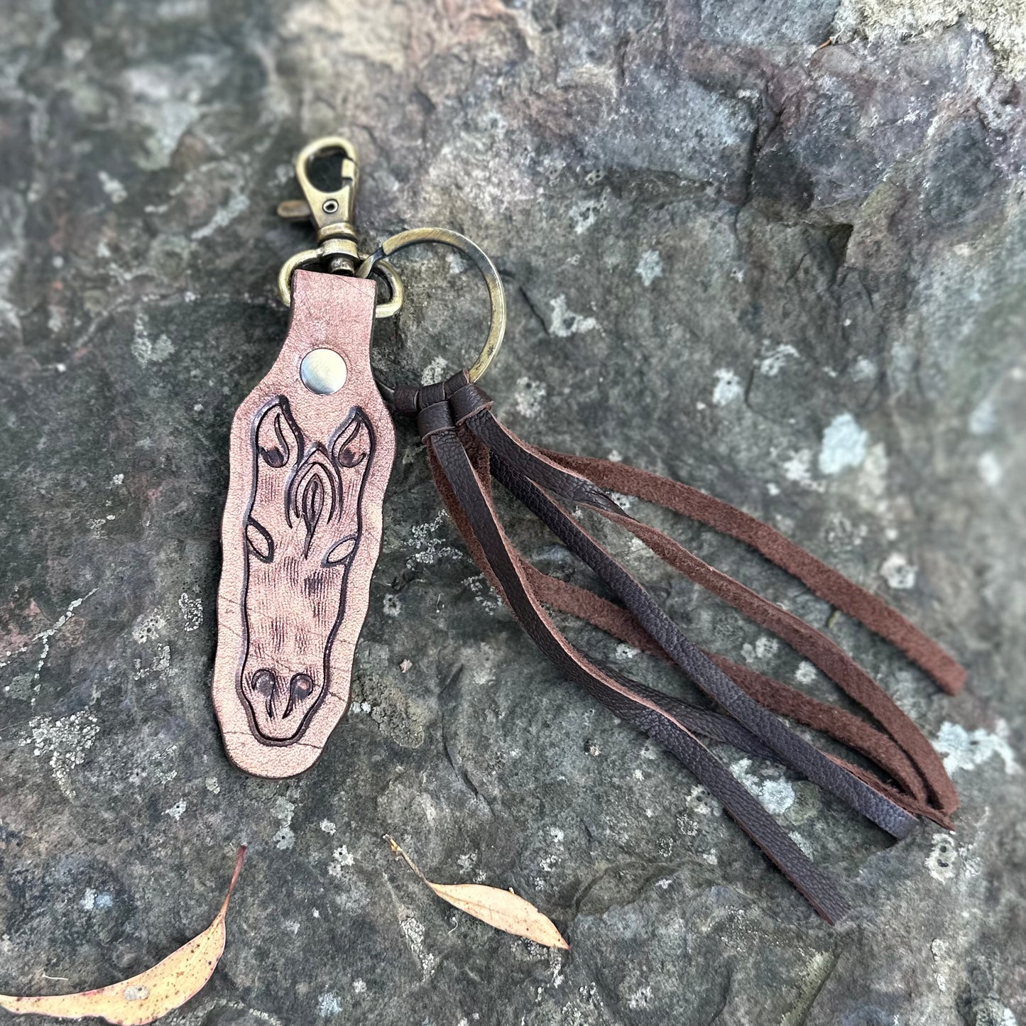 Leather Horse Keyring