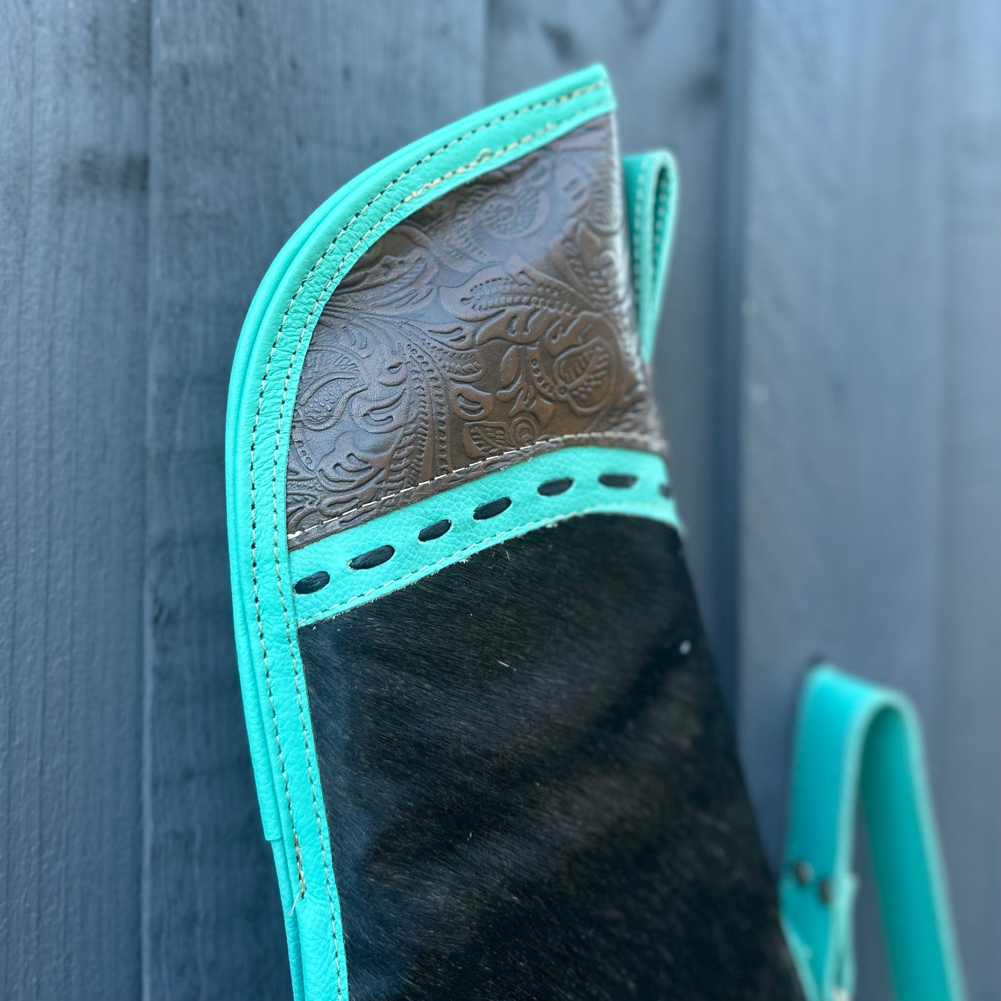 Turquoise Cowhide Rifle Bag