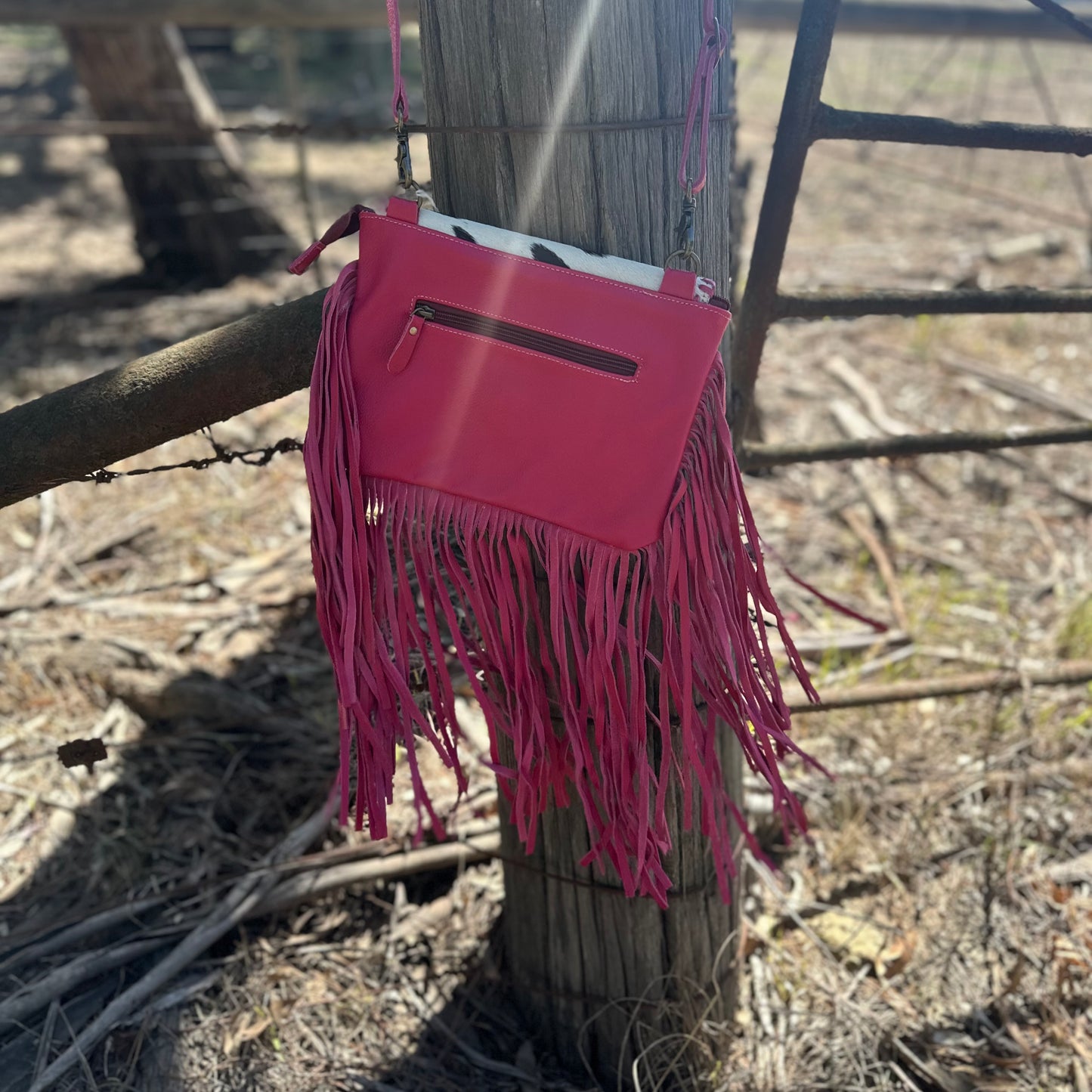 Belle Cowhide & Fringe Bag