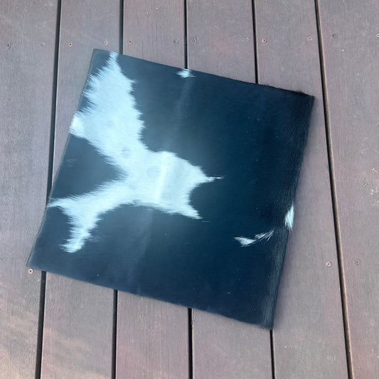 Cowhide Cushion Cover - Single Panel - Black & White