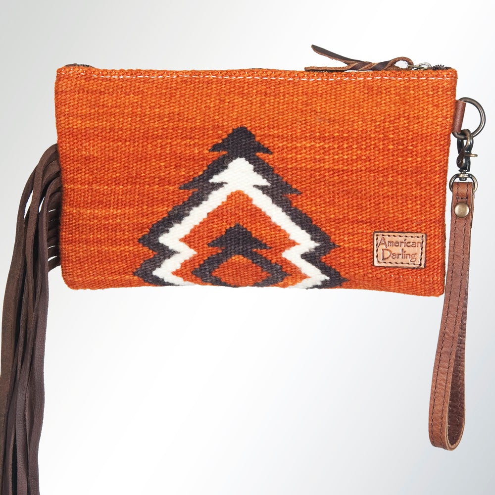 Rust Saddle Blanket Clutch