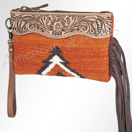 Rust Saddle Blanket Clutch