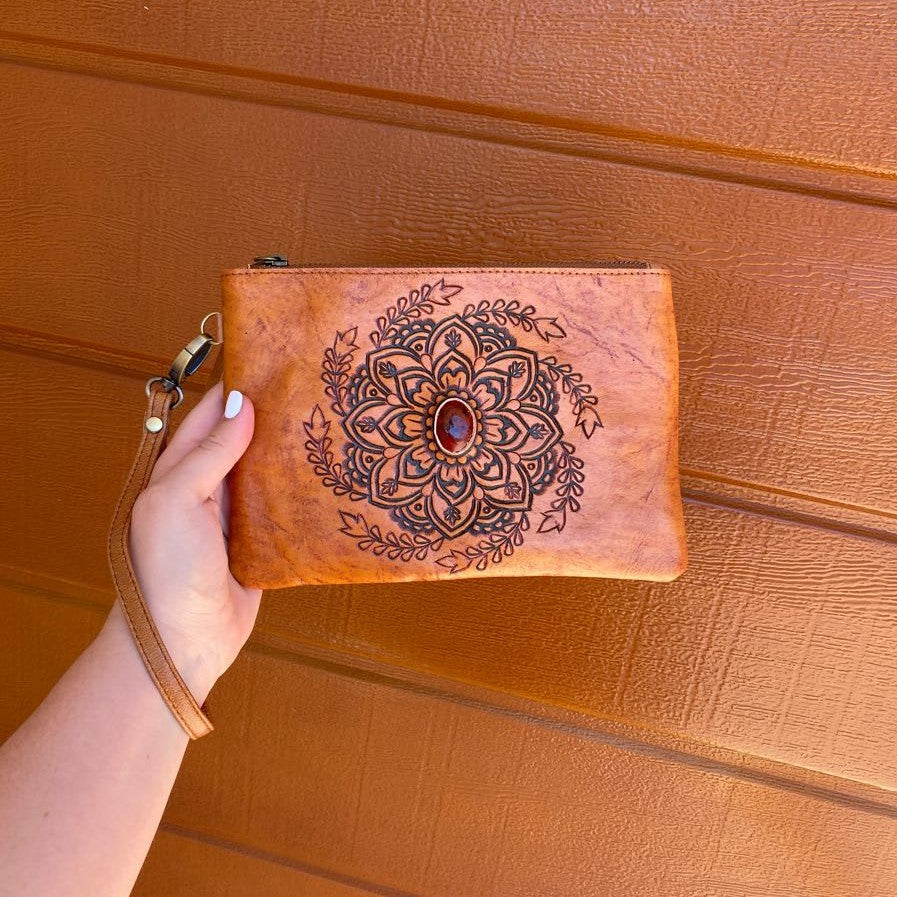 Harmony Tassel Clutch - Vintage Tan