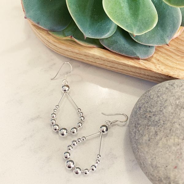 Teardrop Ball Earrings