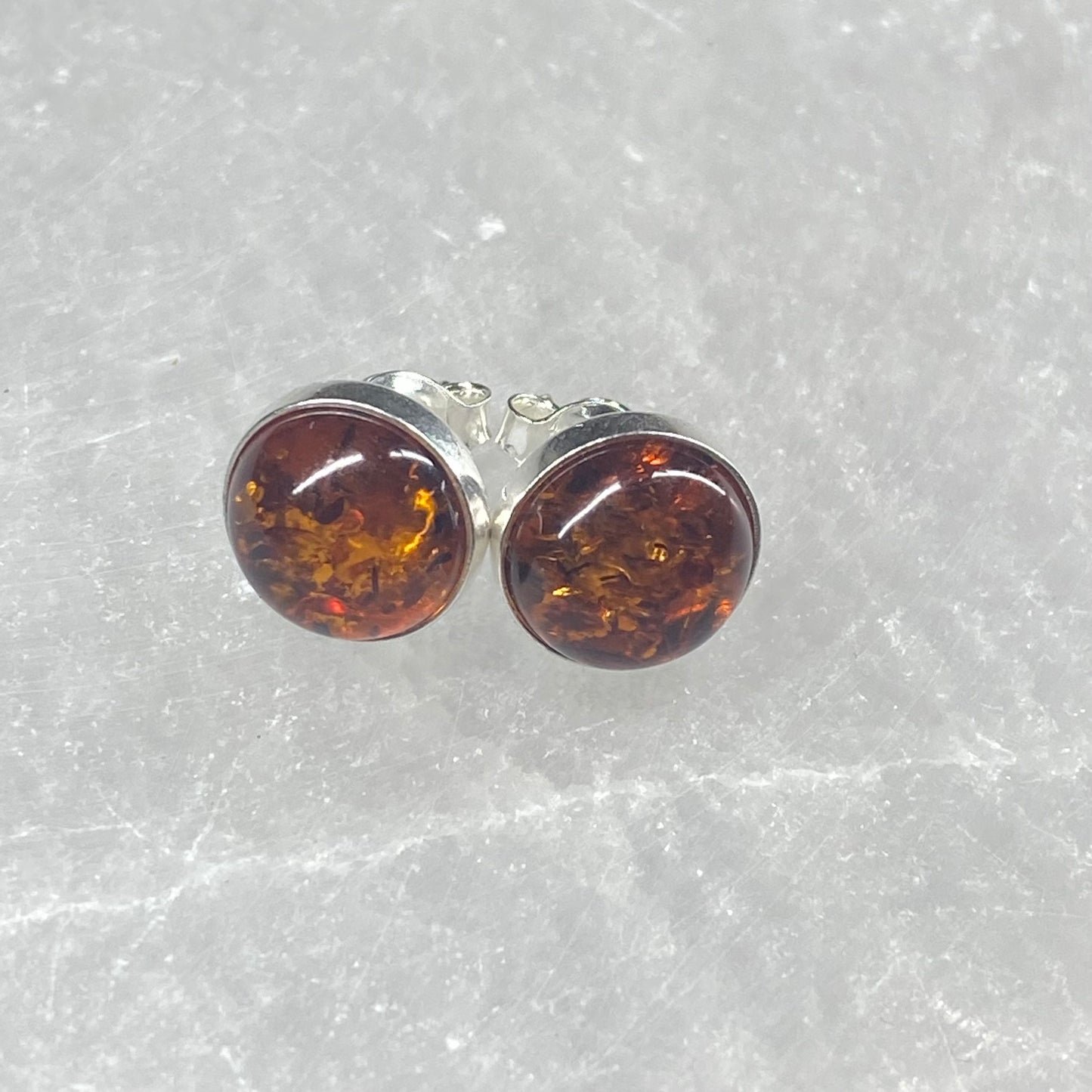 Amber Studs - 10mm