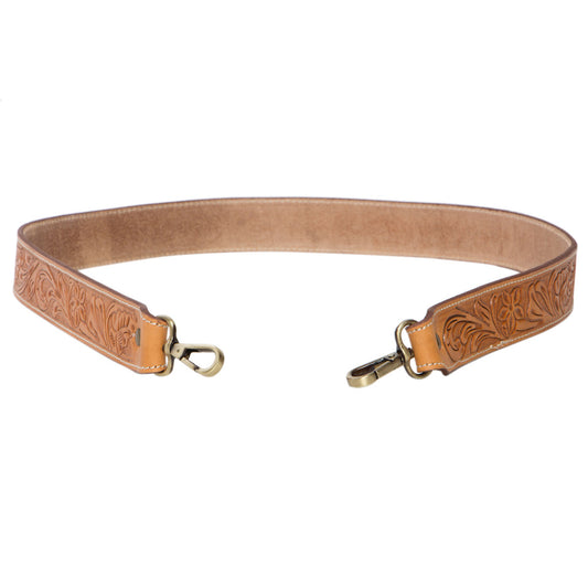 Tooled Leather Bag Strap