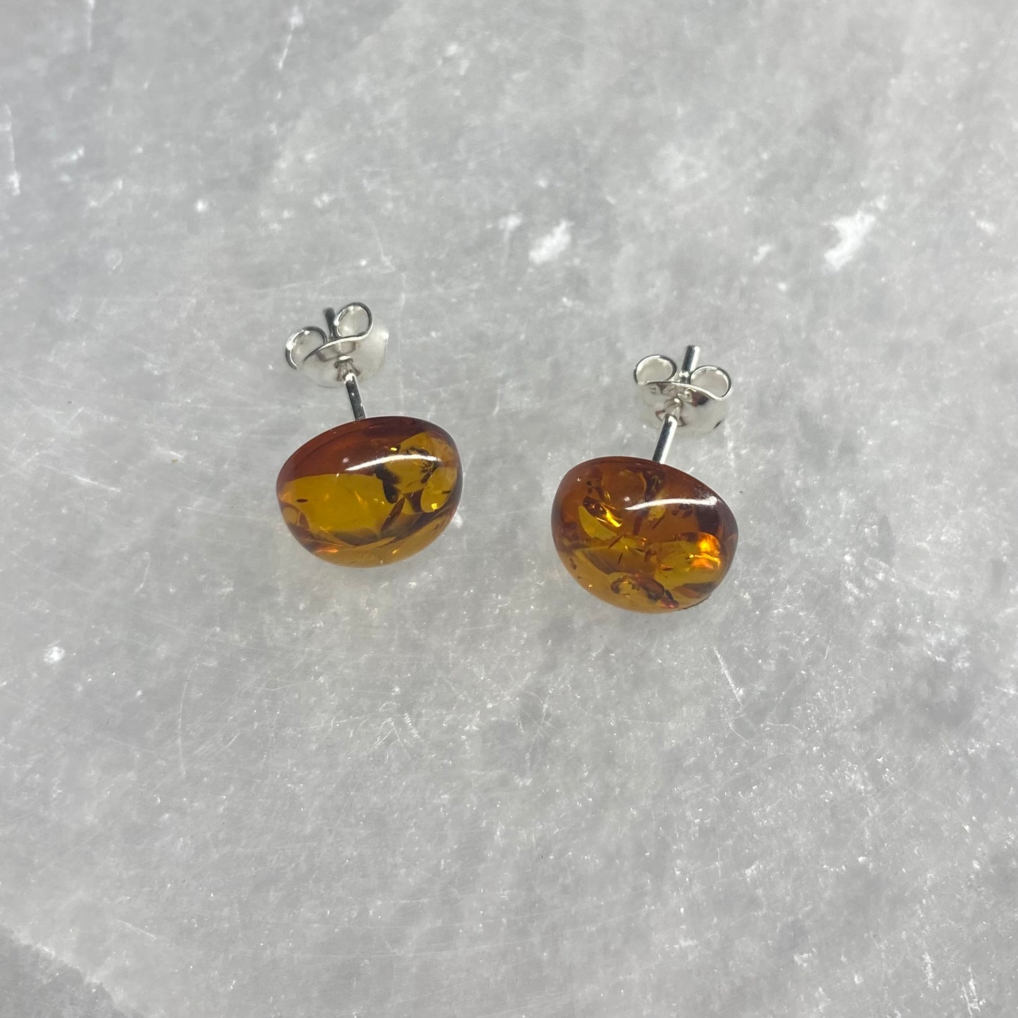 Amber Studs - 10mm