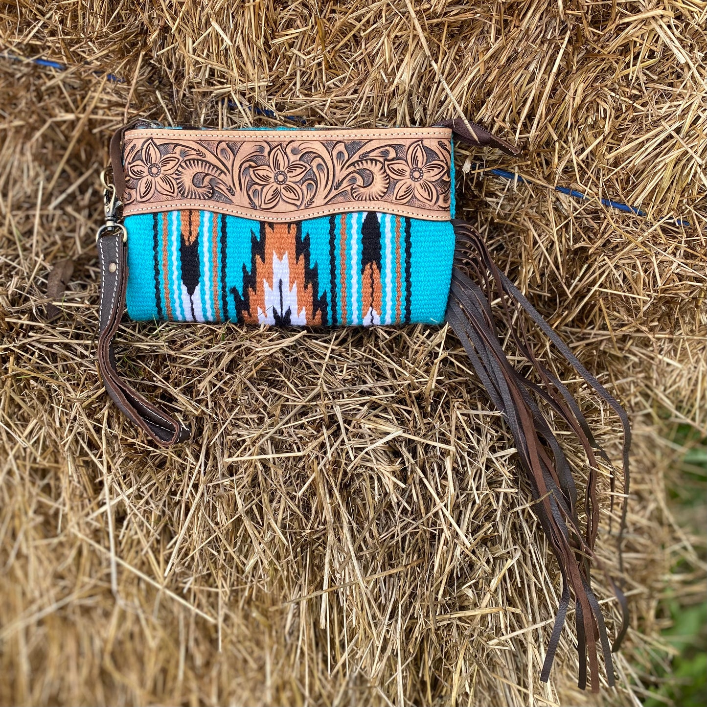 Saddle Blanket Tassel Clutch