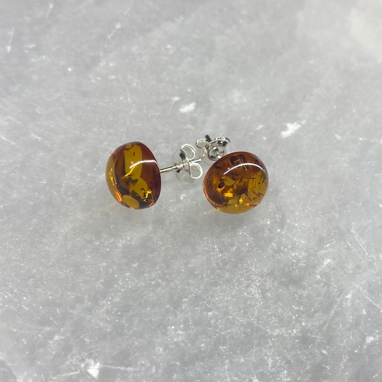 Amber Studs - 10mm