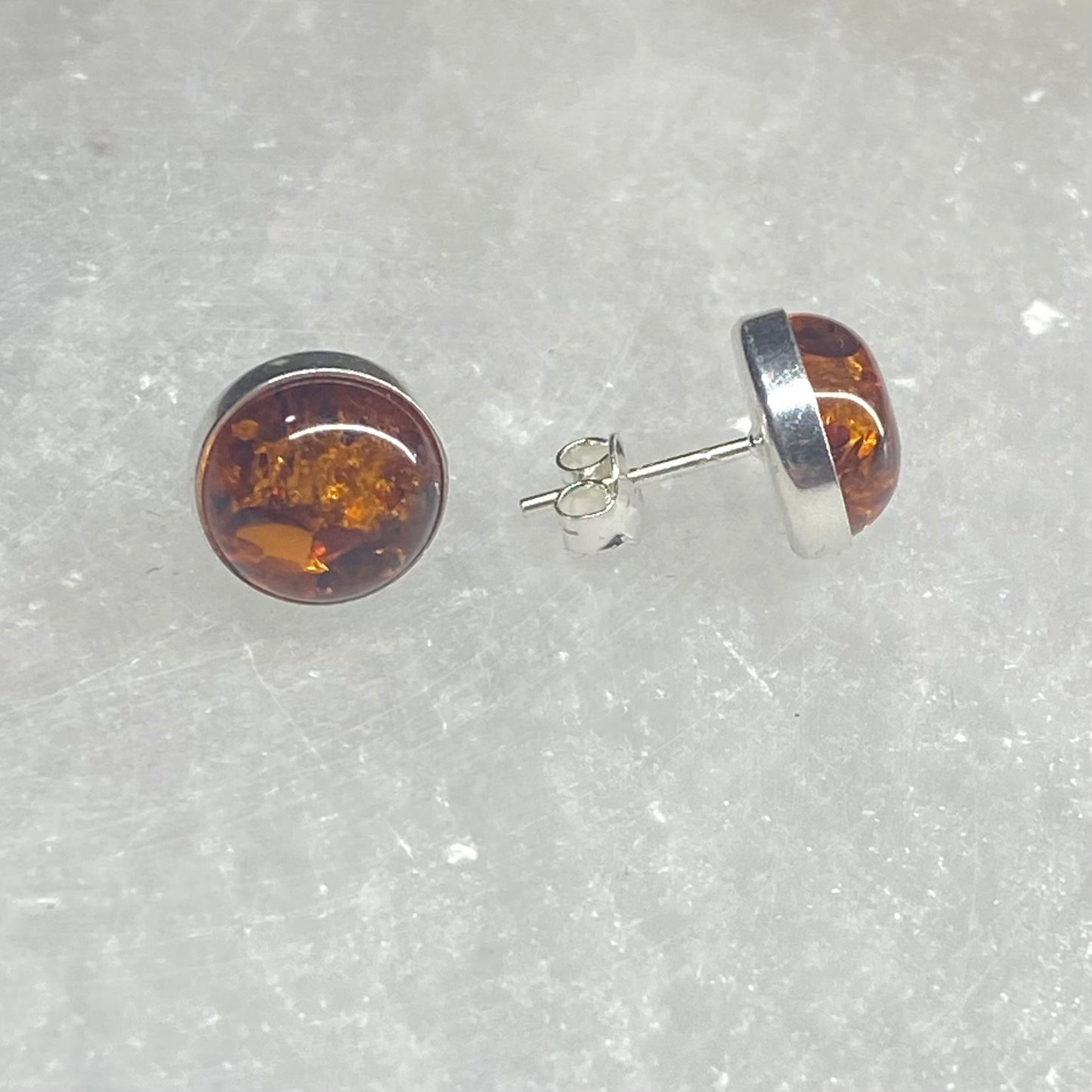 Amber Studs - 10mm