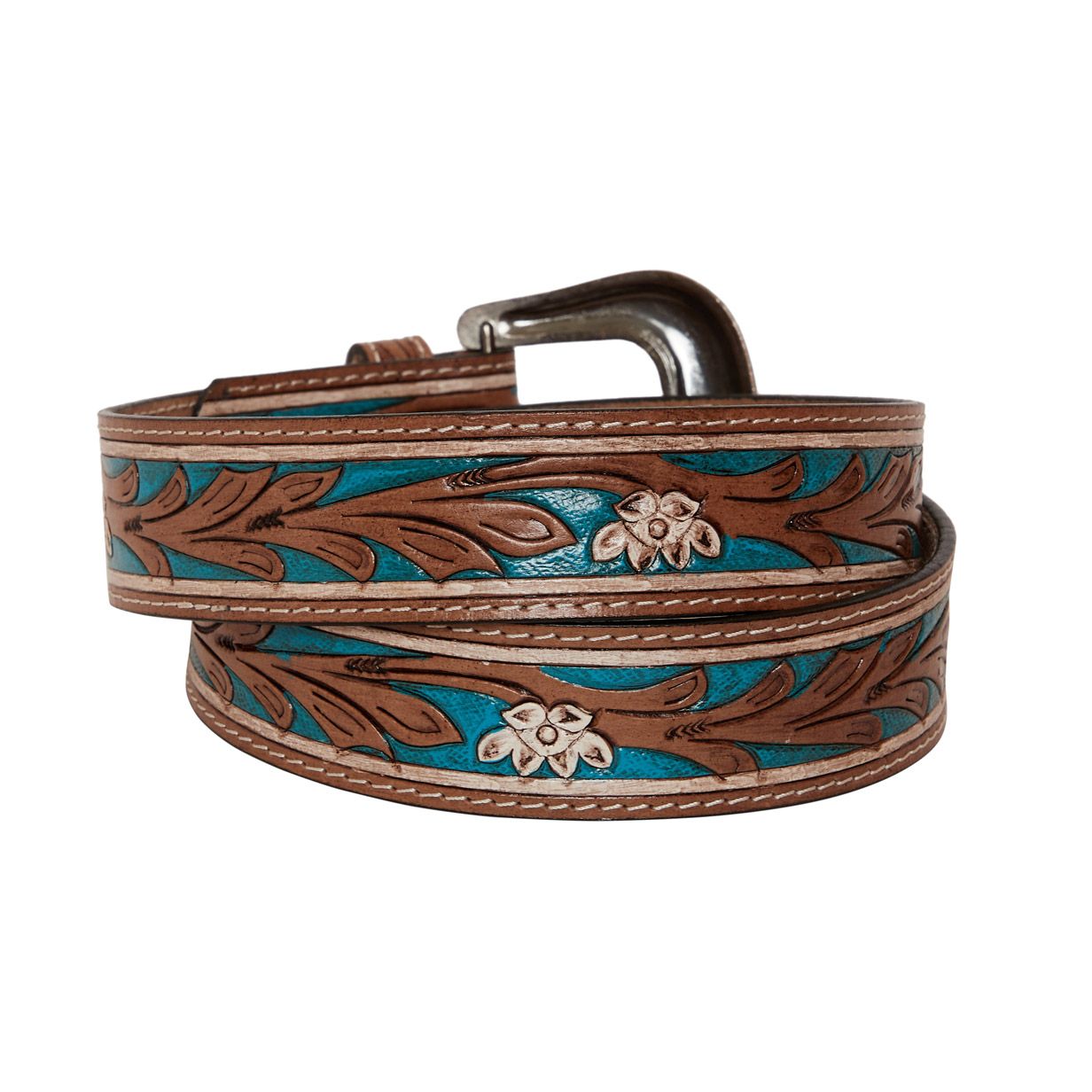 Cobalt Sea Hand Tooled Belt