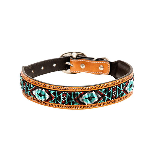 Aztec Beaded Dog Collar
