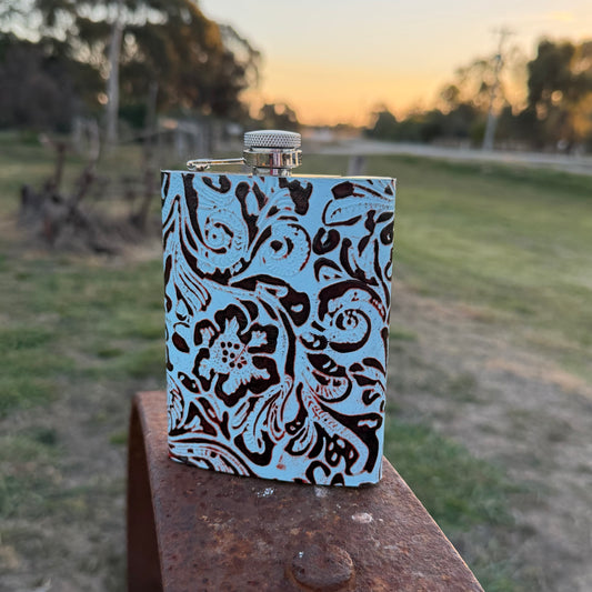 Cowhide & Leather Flask
