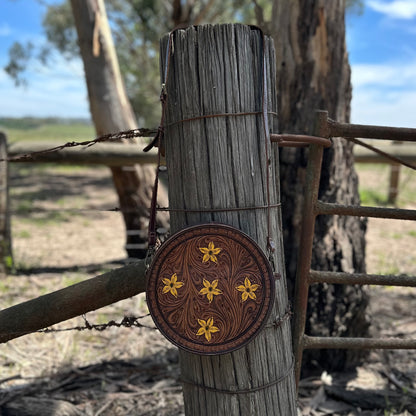 Yellow Daisy Round Bag