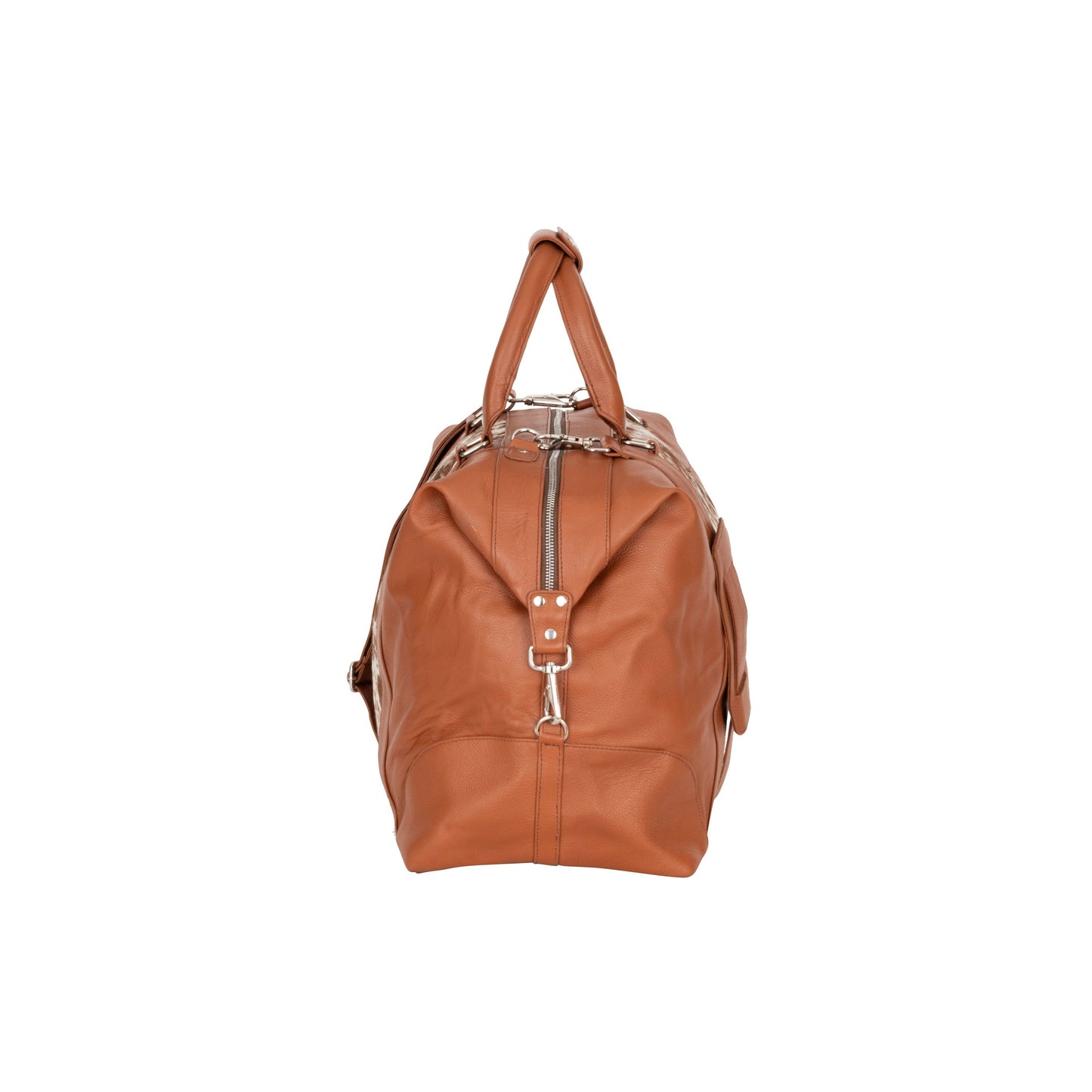 Outback Hair-On Duffle – Tan Leather & Cowhide Travel Bag