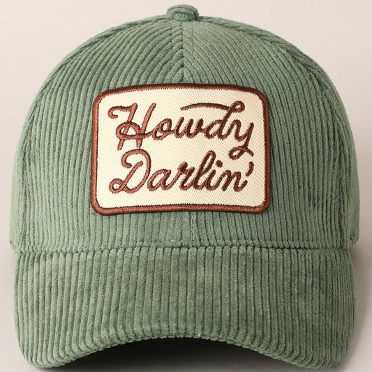 Howdy Darlin' Corduroy Cap