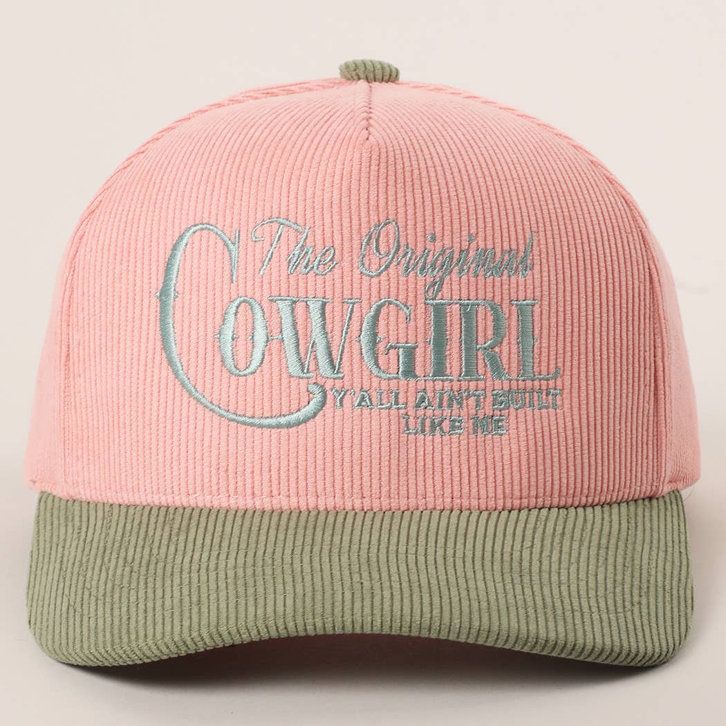ORIGINAL COWGIRL Corduroy Trucker Hat