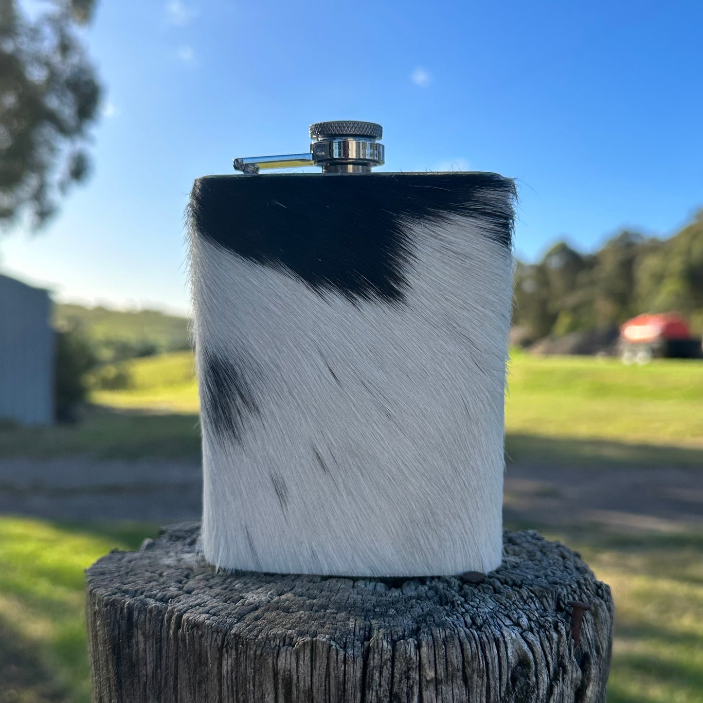 Cowhide & Leather Flask
