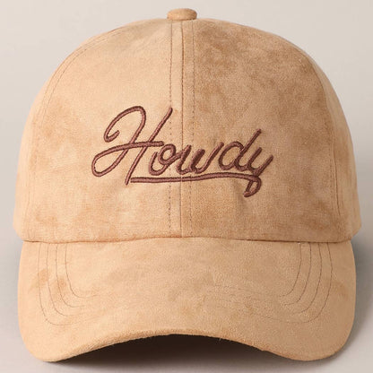 Howdy Suede Baseball Cap