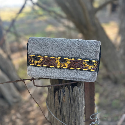 Grey Sunflower Wallet
