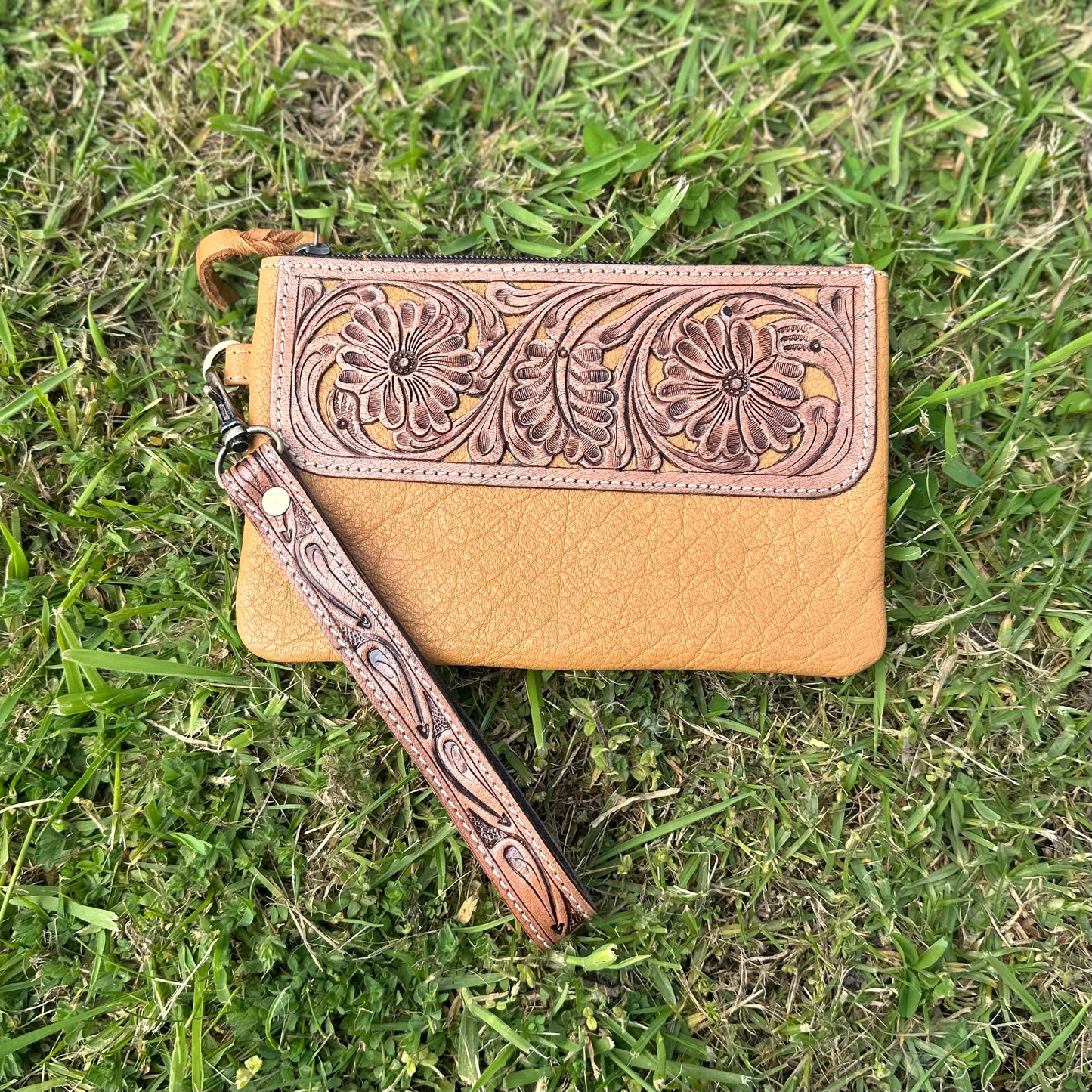 Tilly Leather Tooled Clutch