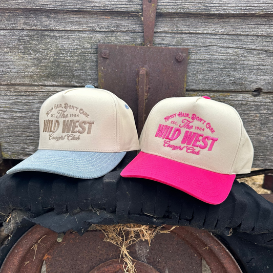 Messy Hair Wild West Cowgirl Club Hat