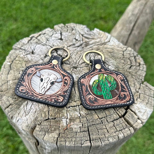 Leather & Hide Cattletag Keyring