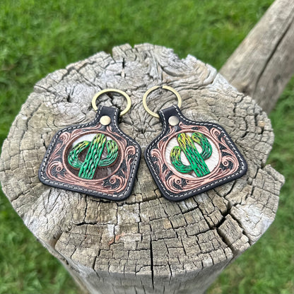 Leather & Hide Cattletag Keyring