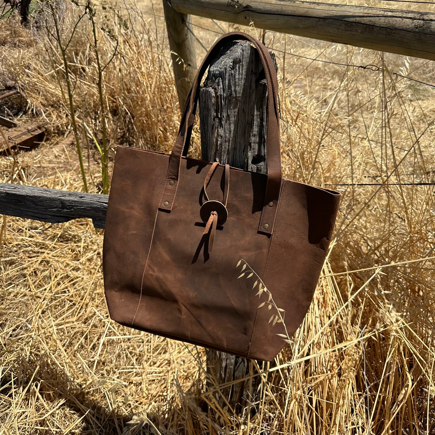 Brown Leather Tote Bag