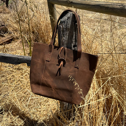 Brown Leather Tote Bag