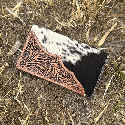 Tooled Leather Slim Cowhide Wallet