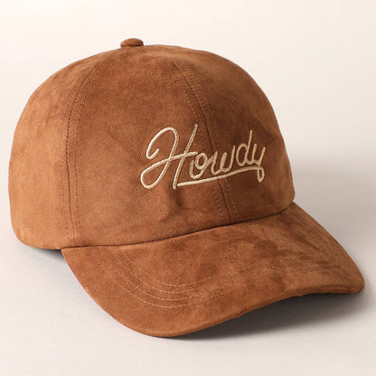 Howdy Suede Baseball Cap