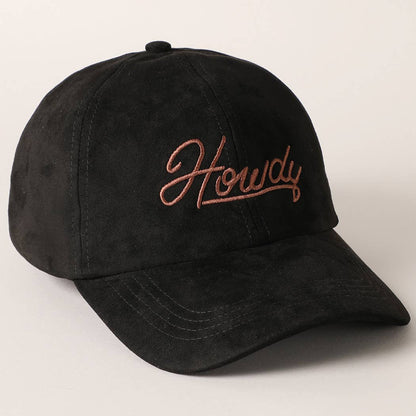 Howdy Suede Baseball Cap