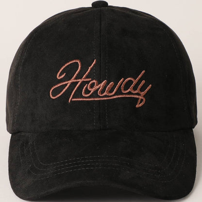 Howdy Suede Baseball Cap