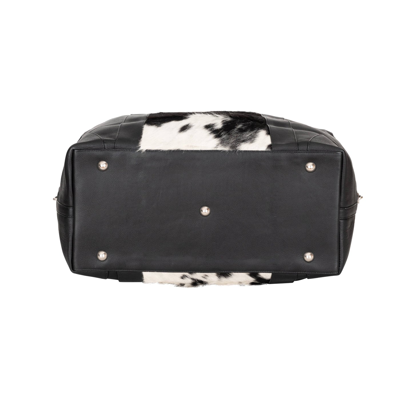 Sable Hair-On Duffle – Black Leather & Cowhide Weekender