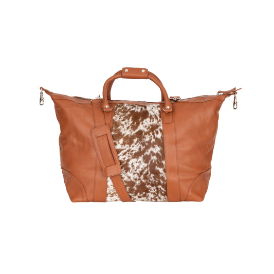 Outback Hair-On Duffle – Tan Leather & Cowhide Travel Bag