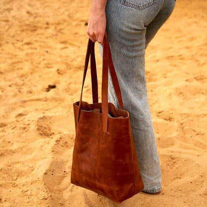 Brown Leather Tote Bag